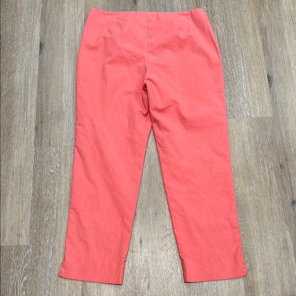 Lafayette 148 New York Size 8 Coral Stretch Straight Leg Pants Trouser - Picture 3 of 12